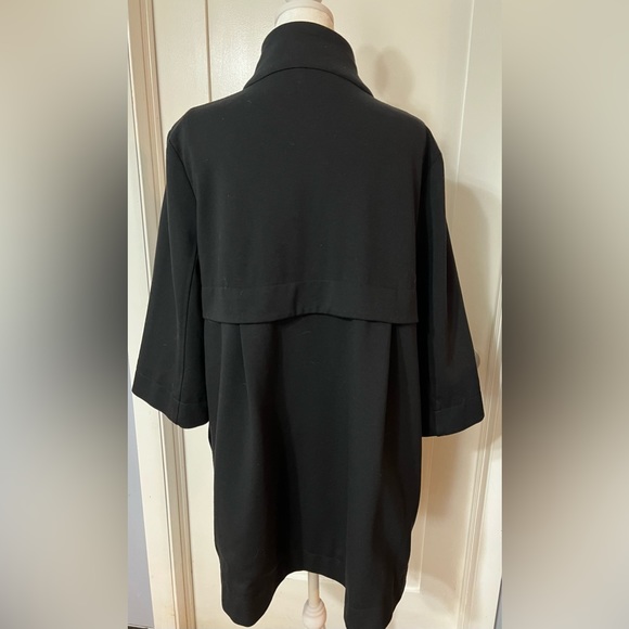 Vtg Black Womens long coat L buttons Michael Kors winter jacket Goth Romantic - Picture 4 of 16